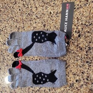 Alice Hannah Modcloth CAT Gloves  Flossy Glove Red Bow